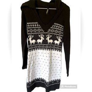 White Mark Sweater dress